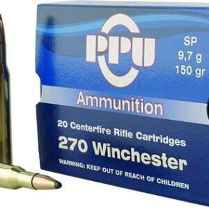 PPU Rifle Ammunition .270 Win 150 gr SP 2850 fps  20-ct