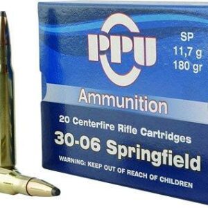 PPU Rifle Ammunition .30-06 Sprg 180 gr SP 2910 fps 20-ct