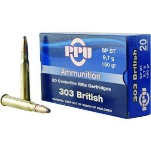 PPU Rifle Ammunition .303 British 150 gr SP 2690 fps - 20-ct