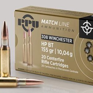 PPU Match Rifle Ammunition .308 WIN. 155 gr HPBT 2610 fps 20-ct