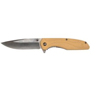 Smith & Wesson 1084312 Drop Point Folding Knife 3 1-2" Blade  FDE
