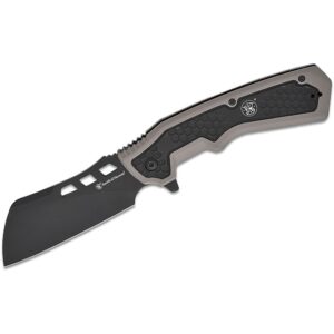 Smith & Wesson Extraction and Evasion Assisted Folding Knife 3-1-2" Cleaver Blade Black