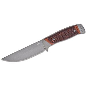 Old Timer Frontier Fixed Blade Knife 5" Drop Point Blade Wood Box