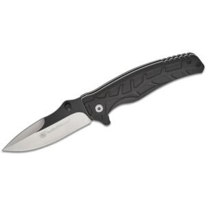 Smith & Wesson Extreme Ops Folding Knife 3" Drop Point Blade Two Tone Black Silver Box