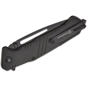 Smith & Wesson Extreme Ops Folding Knife 3-1-2" Tanto Blade Black with Glass Breaker Box