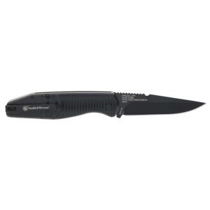 Smith & Wesson Special Ops Auto Full Size Folding Knife 3-2-5" Drop Point Blade Black