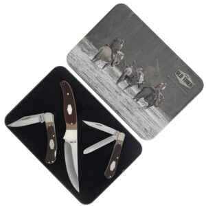 Old Timer Knife Combo Tin Fixed and Folding Knives