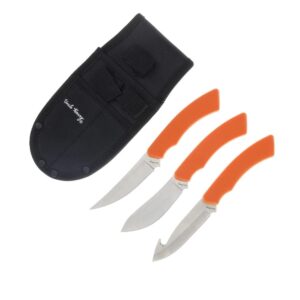 Uncle Henry Hunter Knife Combo 3-2-5" Blades Orange 3-ct