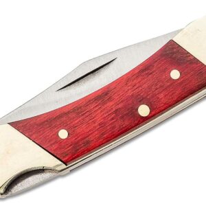 Schrade Uncle Henry Brown Bear Folding Knife 2-1-4" Clip Point Blade Wood