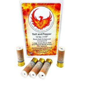 Phoenix Rising Salt & Pepper Shotshells Rock Salt & Pepper Blast 12ga 2-3-4" Less Lethal