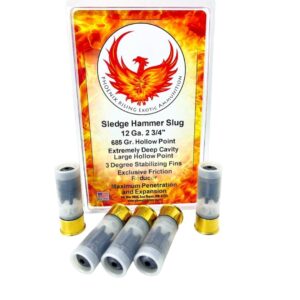 Phoenix Rising Sledge Hammer - Large HP Slug Shotshell 12ga 2-3-4" 685gr Slug 5-ct