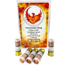 Phoenix Rising Terminator Slug Shotshell 12ga 2-3-4" 515gr FMJ Slug 1520fps 5-ct