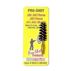 Pro-Shot Nylon Pistol Bore Brush with Brass Core .38-.45 Multibrush