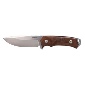 WOOX Rock62 Fixed Knife 4-1-4" Drop Point Blade Walnut