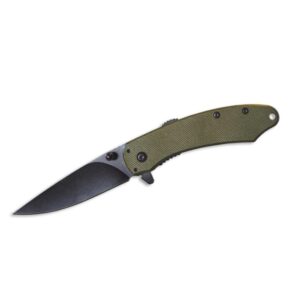 ABKT Elite Ember Folding Knife 2-3-4" Drop Point Blade Green