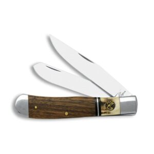 ABKT Roper Trapper Laredo Knife 2 Blades Stag-Wood