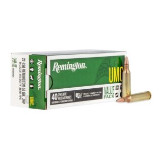 Remington UMC Rifle Ammunition .22-250 Rem 45 gr JHP 4000 fps 40-ct