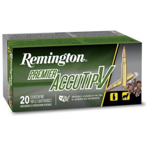 Remington Premier AccuTip Varmint Rifle Ammunition .243 Win 75 gr ATV 3375 fps 20-ct