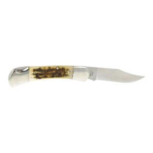 Remington Ole Granddad Bullet Folding Knife 3-3-4 Clip Blade Stag