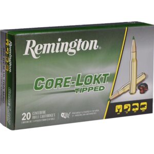 Remington Core-Lokt Tipped Rifle Ammunition 300 Rem Ultra Mag 180gr  PT 3150 fps 20-ct