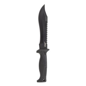 SOG Knives Pinnacle Bowie Fixed Knife 7-1-2" Clip Point Blade Black