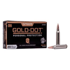Speer Gold Dot Personal Protection Rifle Ammunition 223 Rem 75gr SP 2775 fps 20-ct