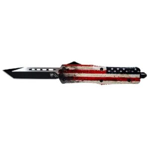Templar Knife Large Knife 3-1-2" Tanto Blade Wood US Flag