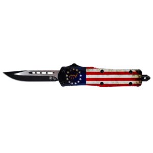Templar Knife Small Knife 2-3-4" Drop Point Blade Betsy Ross Flag