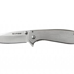 Sarge Knives Hawk Swift Assist Folder Knife 3-1-8" Clip Point Blade Chrome