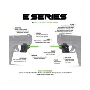 Viridian E Series Green Laser Black Ruger MAX-9 w- Kydex Holster IWB RH