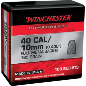 Winchester Handgun Bullets .40 Cal-10mm 0.400" 165 gr FMJ 100-ct