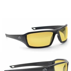 Walker's IKON Forge Shooting Glasses Black with Amber Lens