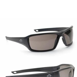 Walker's IKON Forge Shooting Glasses Black with Smoke Lens