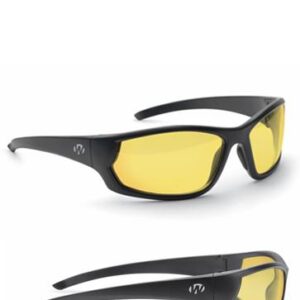 Walker's Vector Full Frame Shooting Glasses Black with Amber Lens with Case