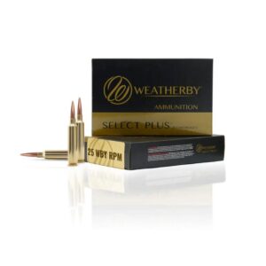Weatherby Select Plus Hornady SST Rifle Ammunition 25 Wby RPM 117gr PT 3150 fps 20-ct