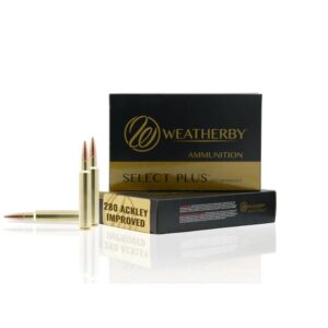 Weatherby Select Plus Classic Hybrid Rifle Ammunition .280 Ackley Improved 168 gr JHP 20-ct