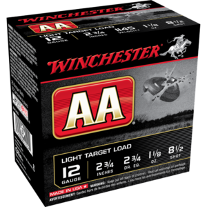 Winchester AA Target 12 ga 2-3-4" 1-1-8 oz #8  - 25-ct