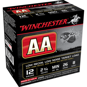Winchester AA Target 12 ga 2-3-4" 2-1-2 dr 9-10 oz #8  - 25-ct