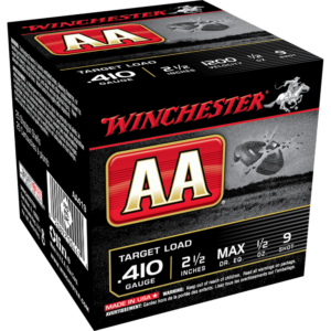 Winchester AA Target .410 ga 2-1-2" MAX 1-2 oz #9  - 25-ct