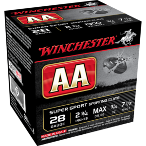 Winchester AA Super Sport 28 ga 2-3-4" MAX 3-4 oz #7.5 1300 fps - 25-ct