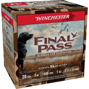 Winchester Final Pass Shotshells 20ga 3" 1oz 1300 fps #2.5 & #4 25-ct