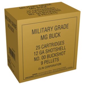 Winchester Military Grade Shotshells 12 ga 2-3-4" 9 plts #00 25-ct
