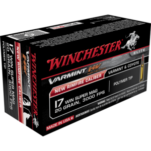 Winchester Varmint Rimfire Ammunition .17 WSM 20 gr. VMAX 3000 fps 50-ct