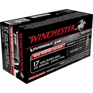 Winchester Varmint Rimfire Rifle Ammunition .17 WSM 25 gr. V-MAX 2600 fps 50-ct