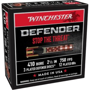 Winchester Supreme Elite PDX1 Personal Defense Shotgun Ammunition .410 ga 2 1-2"  3 disc 12 plts Slug 750 fps 10-ct