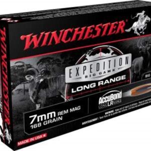 Winchester Expedition Big Game Long Range Rifle Ammunition 7mm Rem Mag 168 gr. PT 2900 fps 20-ct