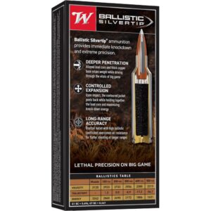 Winchester Ballistic Silvertip Rifle Ammunition .270 WSM 150 gr. PT 3120 fps 20-ct