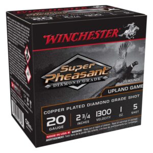 Winchester Diamond Grade Super Pheasant Shotshells 20 ga 2-3-4" 1 oz #5 25-ct