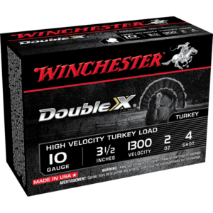 Winchester Double X Turkey Load 10 ga 3-1-2" MAX 2 oz #4 1300 fps 10-ct