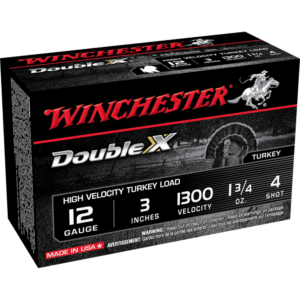 Winchester Double X Turkey Load Shotshells 12 ga 3" MAX 1-3-4 oz #4 1300 fps 10-ct